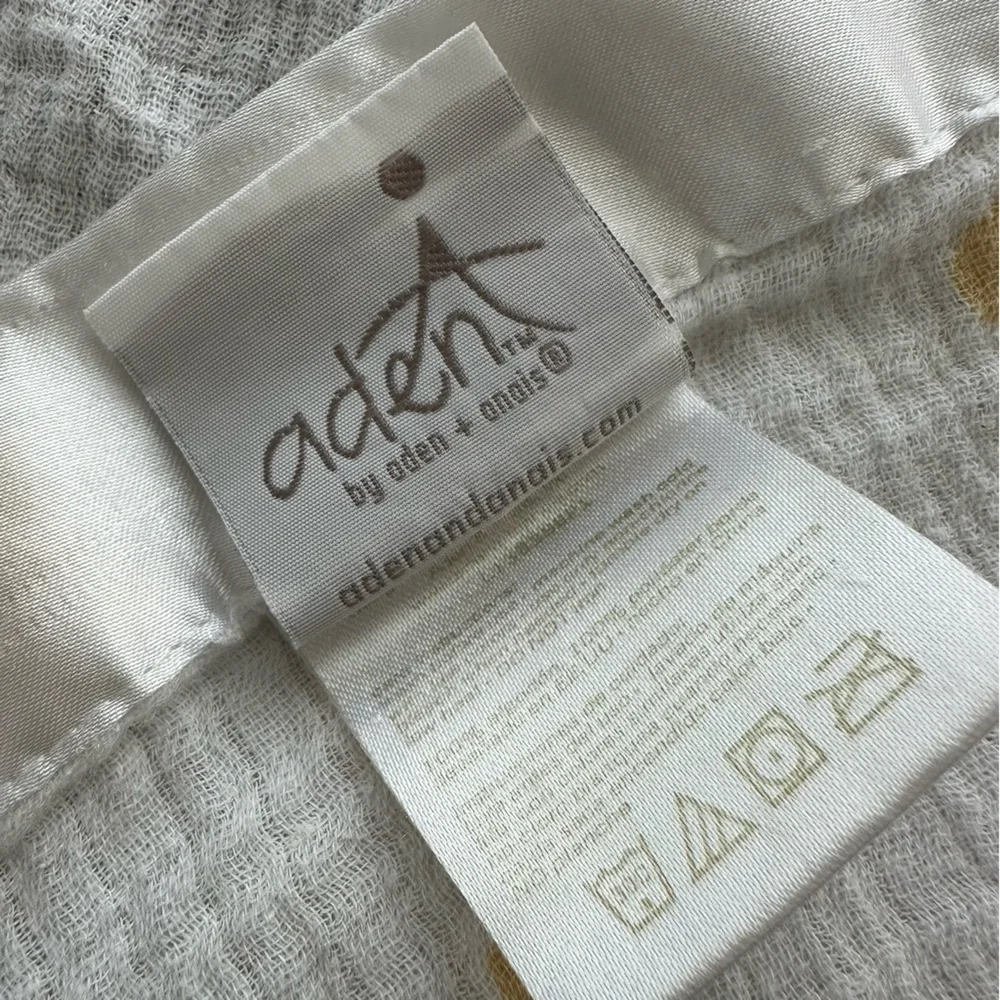 Aden & Anais White Giraffe Mini Blanket Blankie Lovie Security Muslin Cotton‎